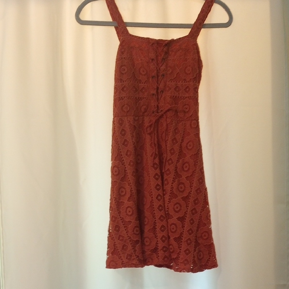 Aeropostale Rust Lace Mini Dress